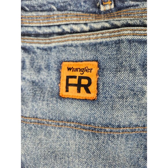 Wrangler FR Riggs Workwear Jeans Mens W38"x27" Blue HRC2 2112 - Picture 9 of 16